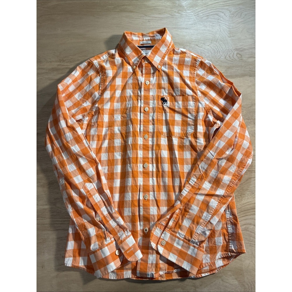 Abercrombie & Fitch Shirt‎ Mens Medium Plaid Muscle Fit Button Down Classic